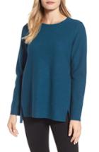 Women's Eileen Fisher Boiled Merino Wool Top, Size - Blue