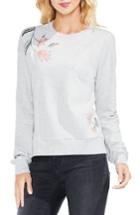 Women's Two By Vince Camuto Embroidered French Terry Top - Grey