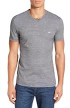 Men's Lacoste Stripe V-neck T-shirt (xl) - Black