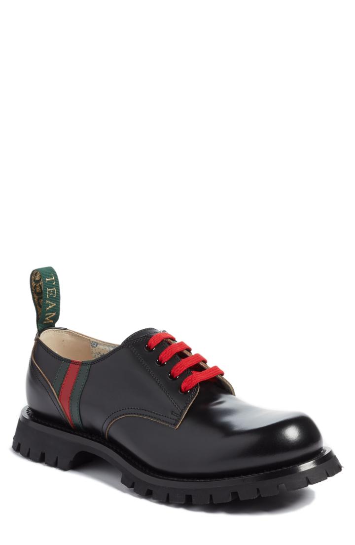Men's Gucci Arley Plain Toe Derby Us / 6uk - Black