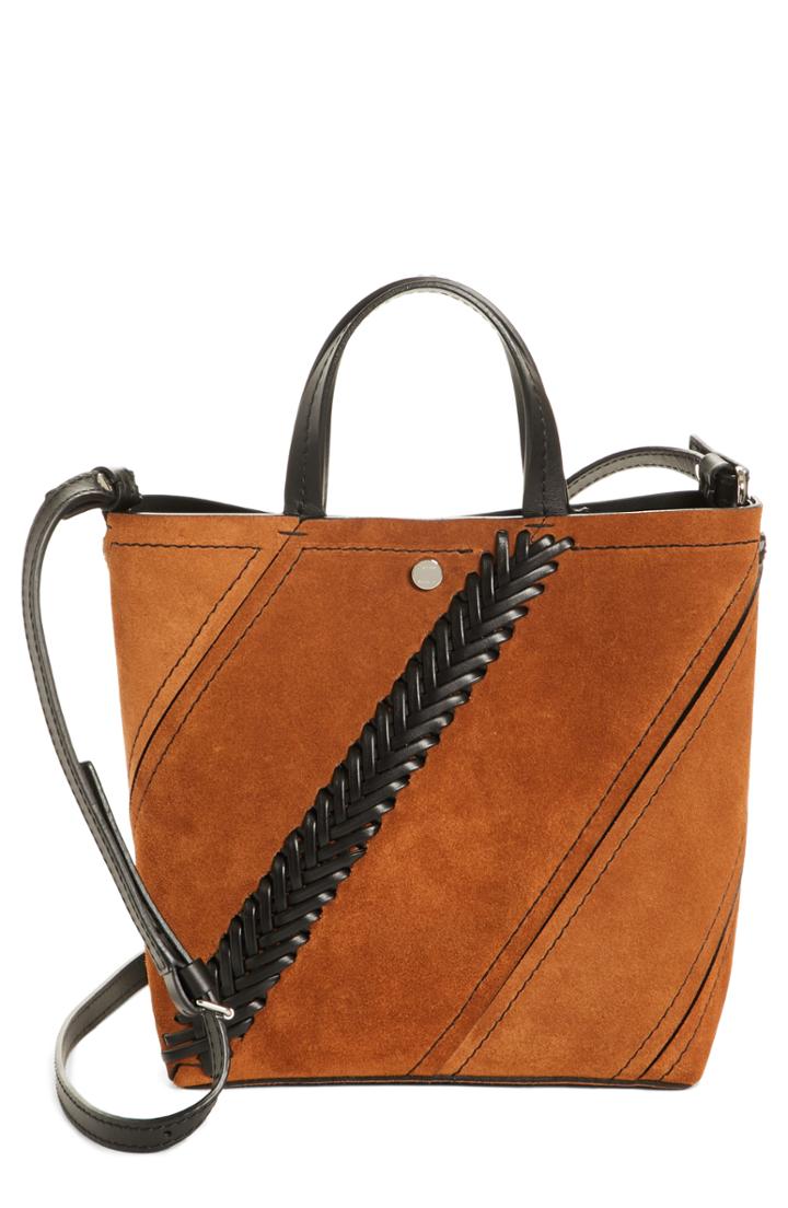 Proenza Schouler Small Hex Whipstitch Suede Bucket Bag -