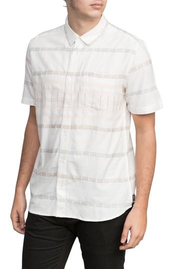 Men's Rvca Krazy Kat Woven Shirt - Ivory