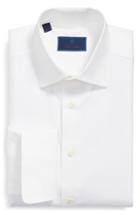 Men's David Donahue Regular Fit Texture French Cuff Dress Shirt - 32/33 - White