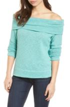 Women's Caslon Convertible Neck Knit Pullover - Green