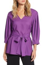 Women's Halogen Tie-waist Top, Size - Purple