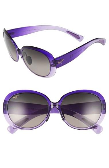Women's Maui Jim Nahiku 59mm Polarizedplus2 Sunglasses - Purple Fade/ Neutral Grey