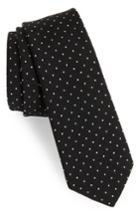 Men's Paul Smith Pin Dot Wool & Silk Skinny Tie, Size - Black