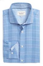 Men's Ted Baker London Endurance Trim Fit Check Dress Shirt .5 - 34/35 - Blue