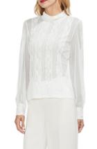 Women's Vince Camuto Twist Neck Handkerchief Sleeve Satin Top - Black