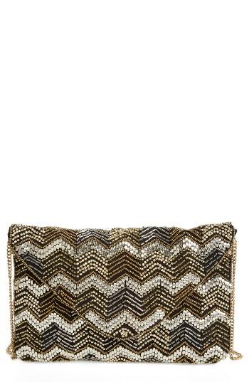 Sole Society Mona Beaded Flap Clutch -