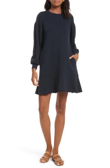 Women's La Vie Rebecca Taylor Long Sleeve Fleece Dress - Blue