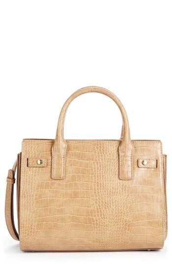 Sole Society Medium Estella Faux Leather Satchel - Brown