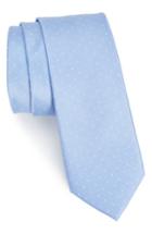 Men's Nordstrom Men's Shop Hartwell Dot Silk Skinny Tie, Size - Blue