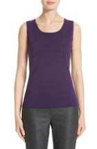 Women's St. John Collection Milano Knit Contour Shell - Purple