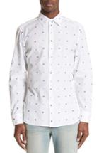 Men's Gucci Allover Bee Print Woven Shirt - White
