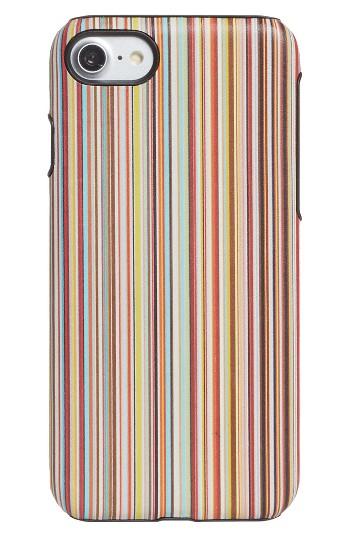 Paul Smith Multistripe Leather Iphone 7 Case - Black