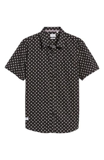 Men's 7 Diamonds Shadow Dancing Print Woven Shirt, Size - Black