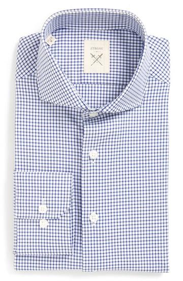 Men's Strong Suit 'espirit' Trim Fit Check Dress Shirt