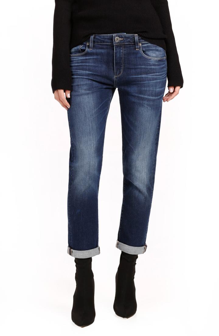 Women's Paige Brigitte Transcend Vintage High Waist Crop Boyfriend Jeans