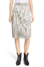 Women's Isabel Marant Etoile Delphina Metallic Skirt Us / 38 Fr - Grey