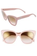 Women's Moschino 53mm Cat Eye Sunglasses - Pink