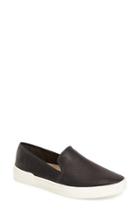 Women's Via Spiga 'galea' Leather Slip-on Sneaker .5 M - Black
