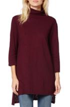 Women's Michael Stars Mock Neck Supima Cotton Tunic, Size - Brown