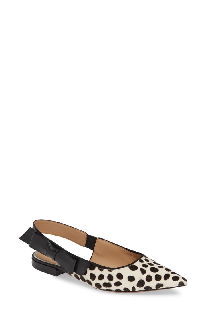 Women's Linea Paolo Darcy Ii Genuine Calf Hair Slingback Flat