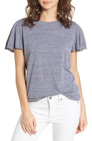 Women's Socialite Flutter Sleeve Tee - Grey
