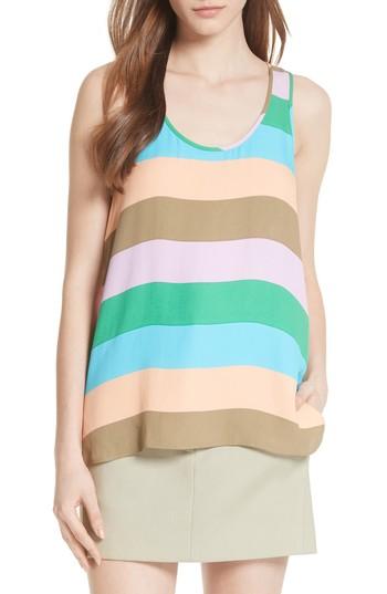 Women's Tibi Julian Stripe Tank - Red