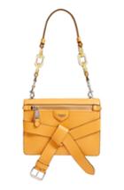 Moschino Belt Leather Shoulder Bag - Yellow