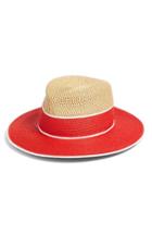 Women's Eric Javits 'georgia' Woven Hat - Red