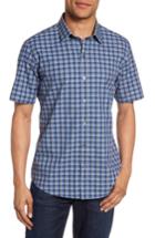 Men's Zachary Prell Check Short Sleeve Sport Shirt, Size - Blue
