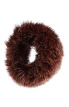 La Fiorentina Genuine Fox Fur Headband, Size - Brown