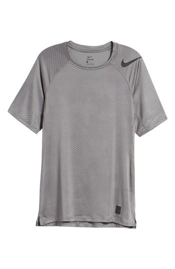 Men's Nike Pro Hypercool Fitted Crewneck T-shirt, Size - Grey