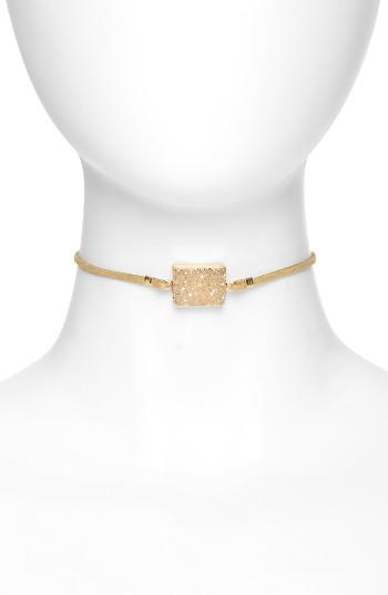 Women's Panacea Suede Drusy Stone Choker