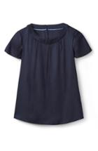 Women's Boden Gathered Neck Silk Blend Top