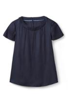 Women's Boden Gathered Neck Silk Blend Top