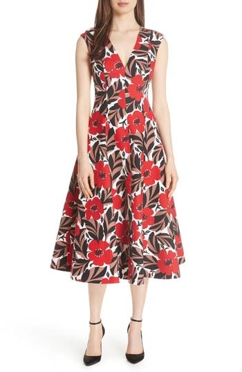 Women's Kate Spade New York Poppy Field Structured Midi Dress - Red