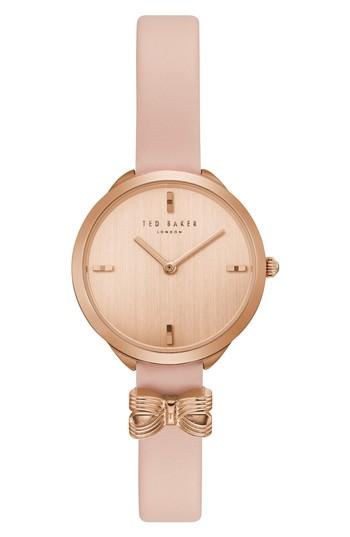Women's Ted Baker London Elana Leather Strap Watch, 30mm