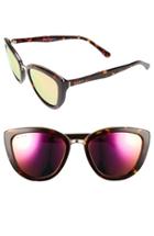 Women's Diff Rose 56mm Cat Eye Sunglasses - Tortoise/ Pink