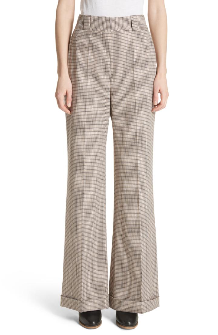 Women's See By Chloe Cuffed Wide Leg Pants Us / 36 Fr - Brown