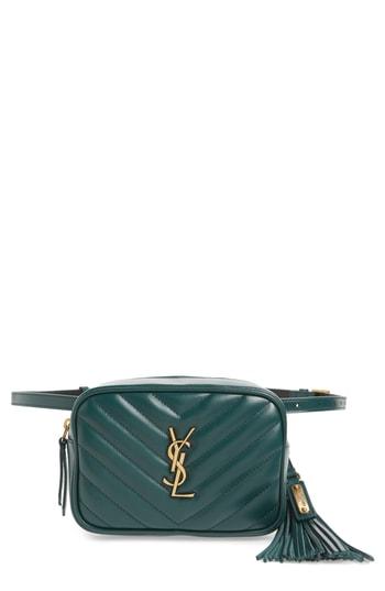 Saint Laurent Loulou Matelasse Leather Belt Bag - Green