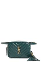 Saint Laurent Loulou Matelasse Leather Belt Bag - Green