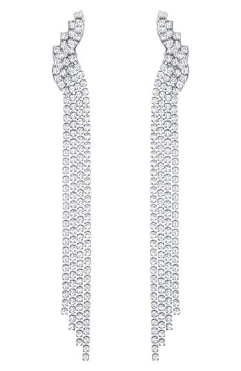 Women's Swarovski Crystal Fringe Clip Earrings