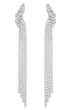 Women's Swarovski Crystal Fringe Clip Earrings