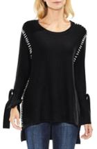 Women's Two By Vince Camuto Tie Sleeve Sweater, Size - Black