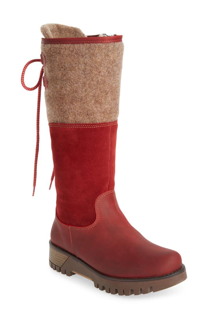 Women's Bos. & Co. 'ginger' Waterproof Mid Calf Platform Boot .5-7us / 37eu - Red