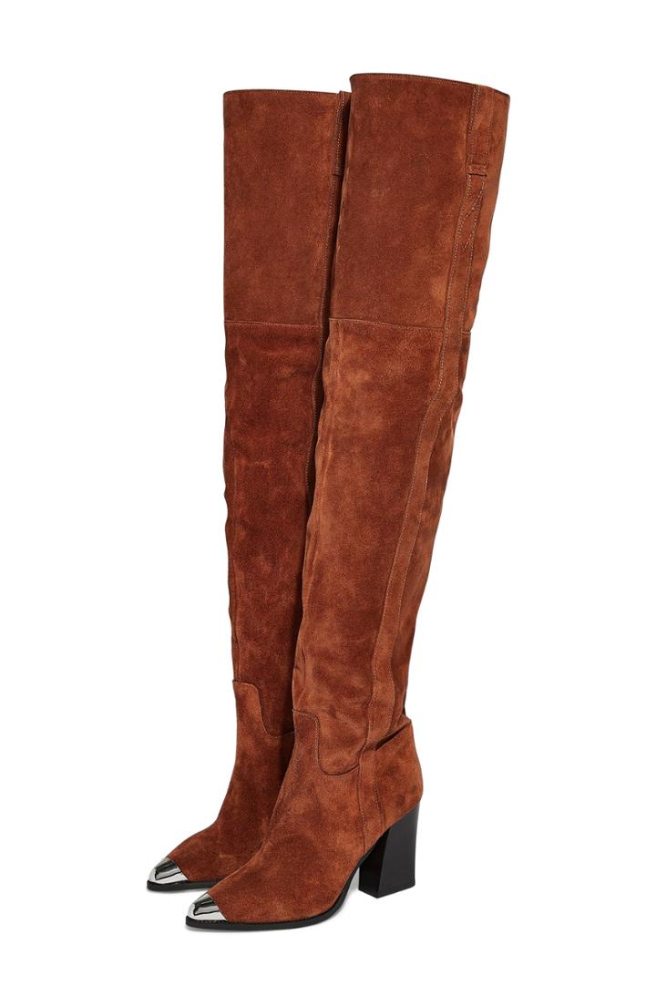 Women's Topshop Bass Chain Over The Knee Boot .5us / 36eu M - Brown