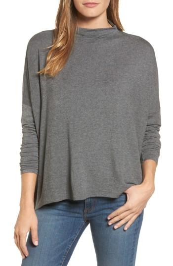 Women's Press High Neck Sweatshirt - Grey